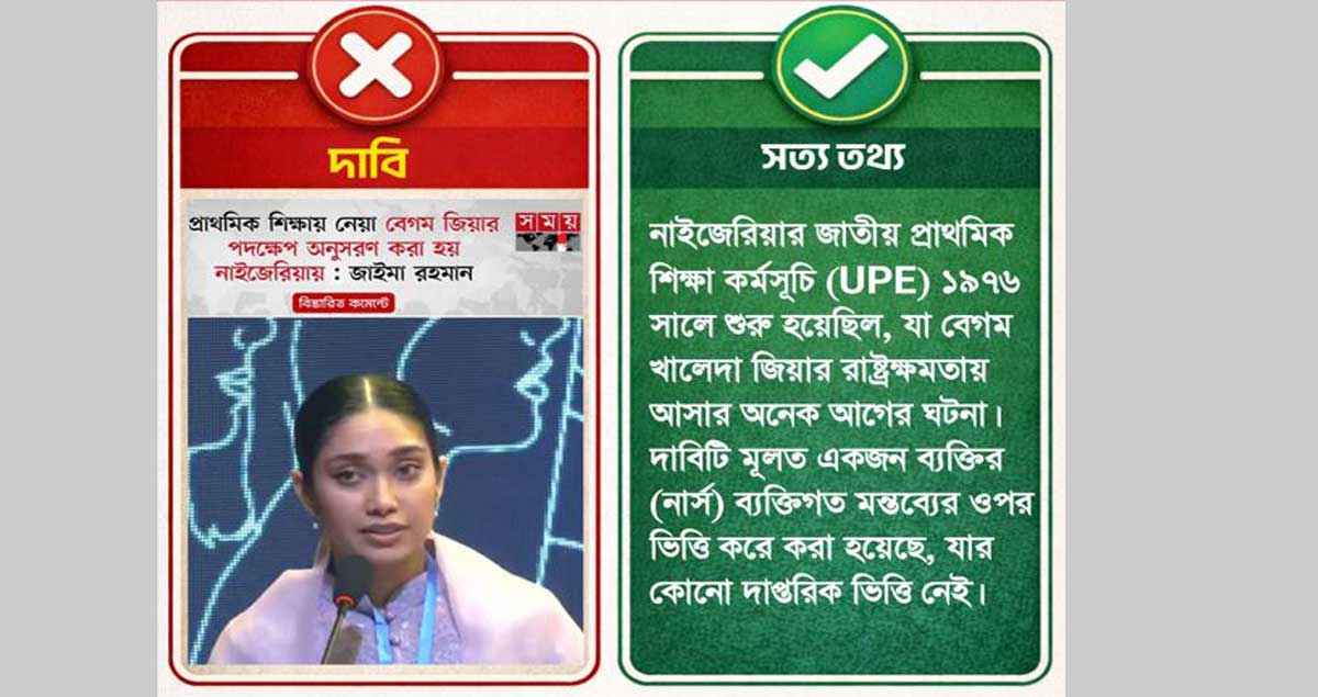 নাইজেরিয়ার মেয়েরা খালেদা জিয়ার কারণে শিক্ষিত হচ্ছে