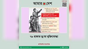 বিভ্রান্তিকর শিরোনাম দিয়ে ৭৯ হাজার ‘ভুয়া মুক্তিযোদ্ধা’র দাবি আমার দেশ এর